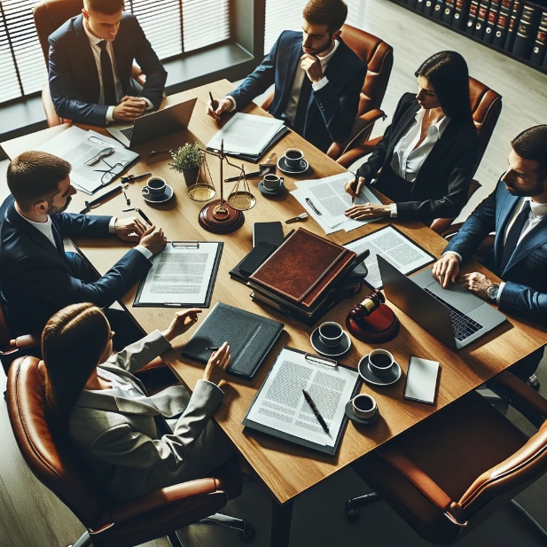 A group of people sitting around a table

Description automatically generated